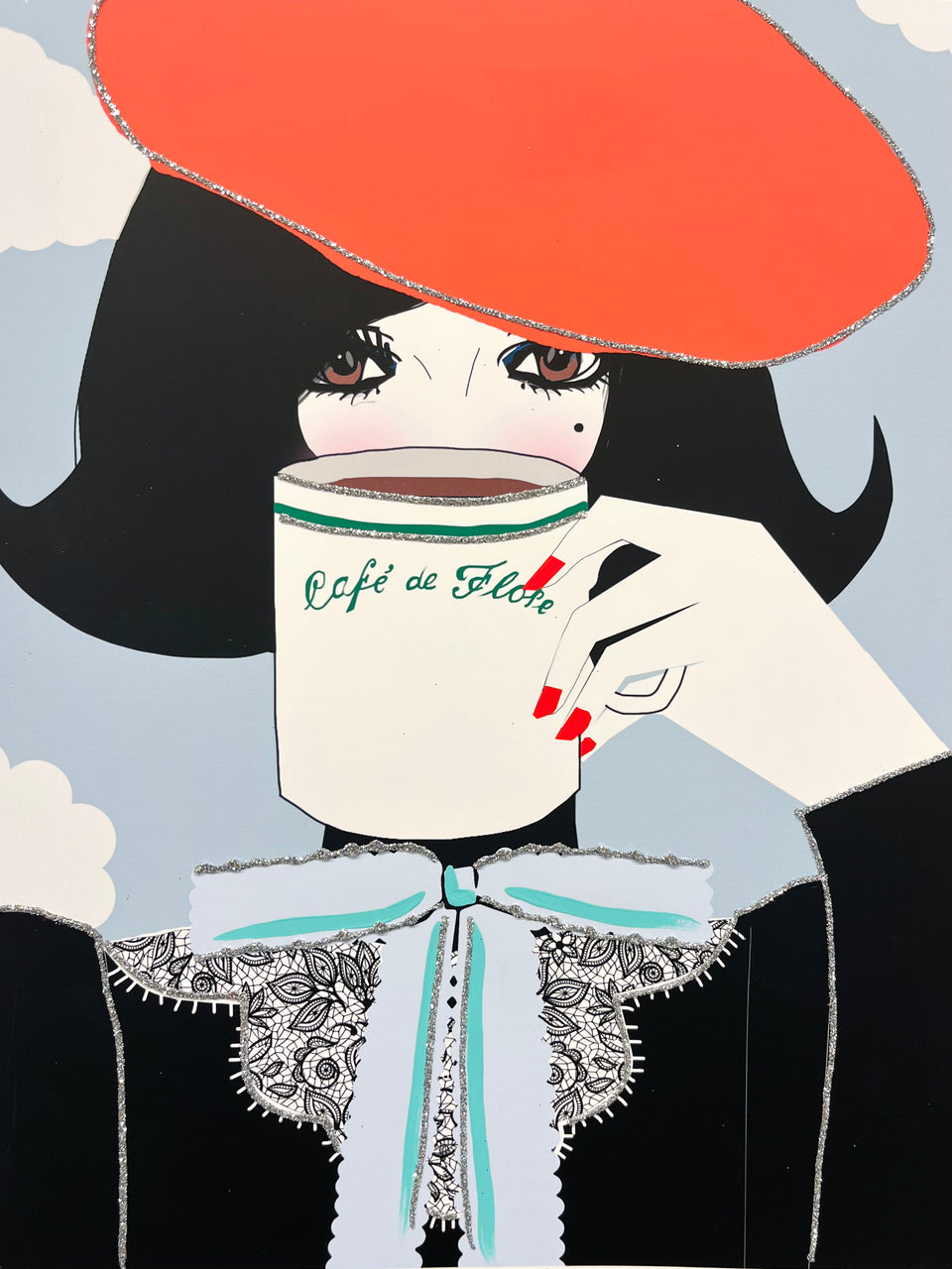 CAFE DE FLORE 8.5"x11 SMALL PRINT