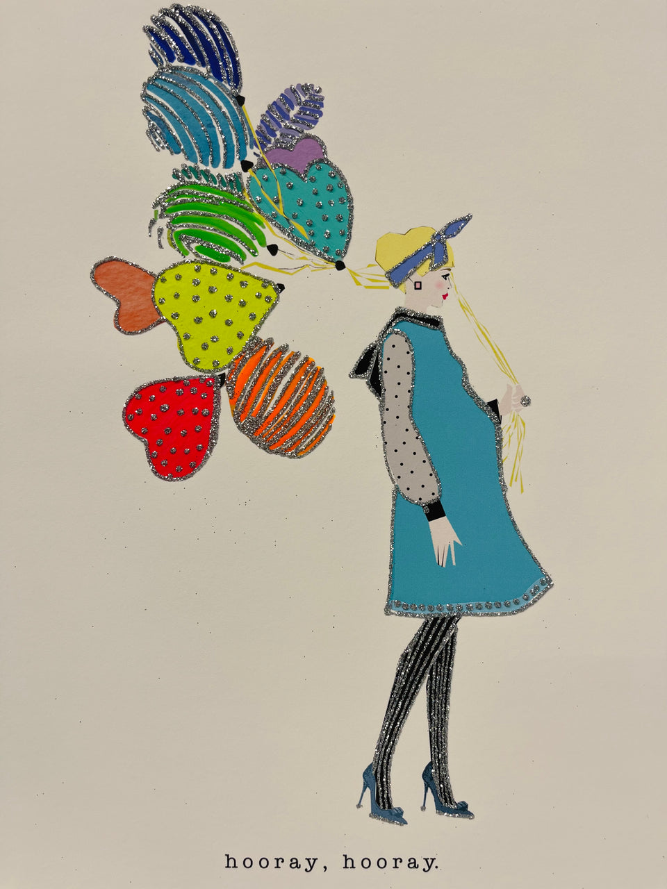 HOORAY HOORAY BLUE SMALL 8.5 X 11" PRINT