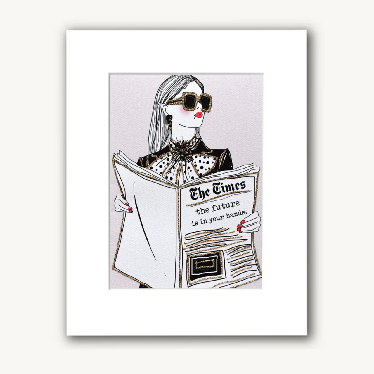 8"x10" THE FUTURE IS IN YOUR HANDS GREETING CARD MATTED