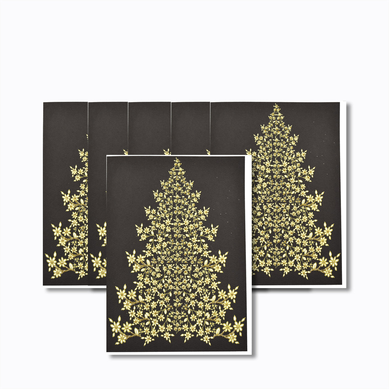FLOWER EVERGREEN TREE 6 CARD BUNDLE