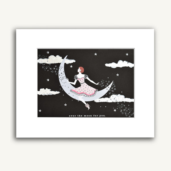 絵画。原画【A bear angel holds the moon】 絵画。原画【A bear angel holds the moon】の通販 by アカザ麦