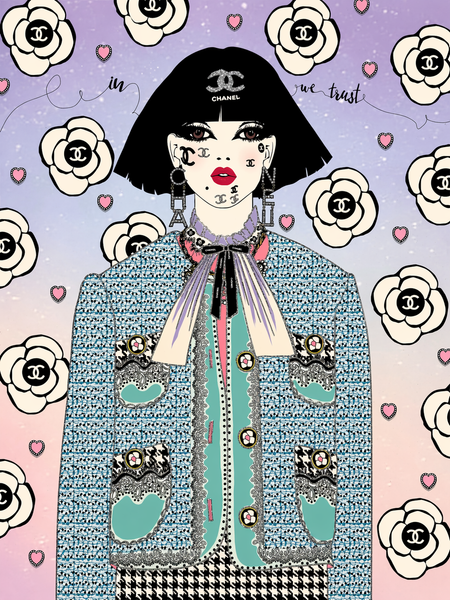 XL 17"x22" IN CHANEL WE TRUST PRINT