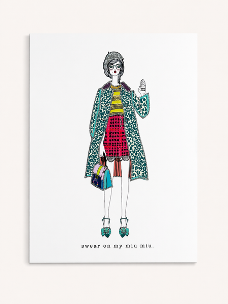SMALL 8.5 X 11" SWEAR ON MY MIU MIU PRINT