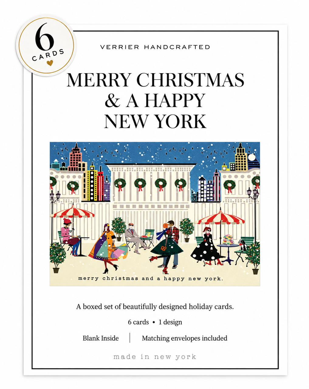 The Classic Collection — Boxed 'A Merry Christmas and a Happy New York' Greeting Card Set (6 Cards) (Copy)