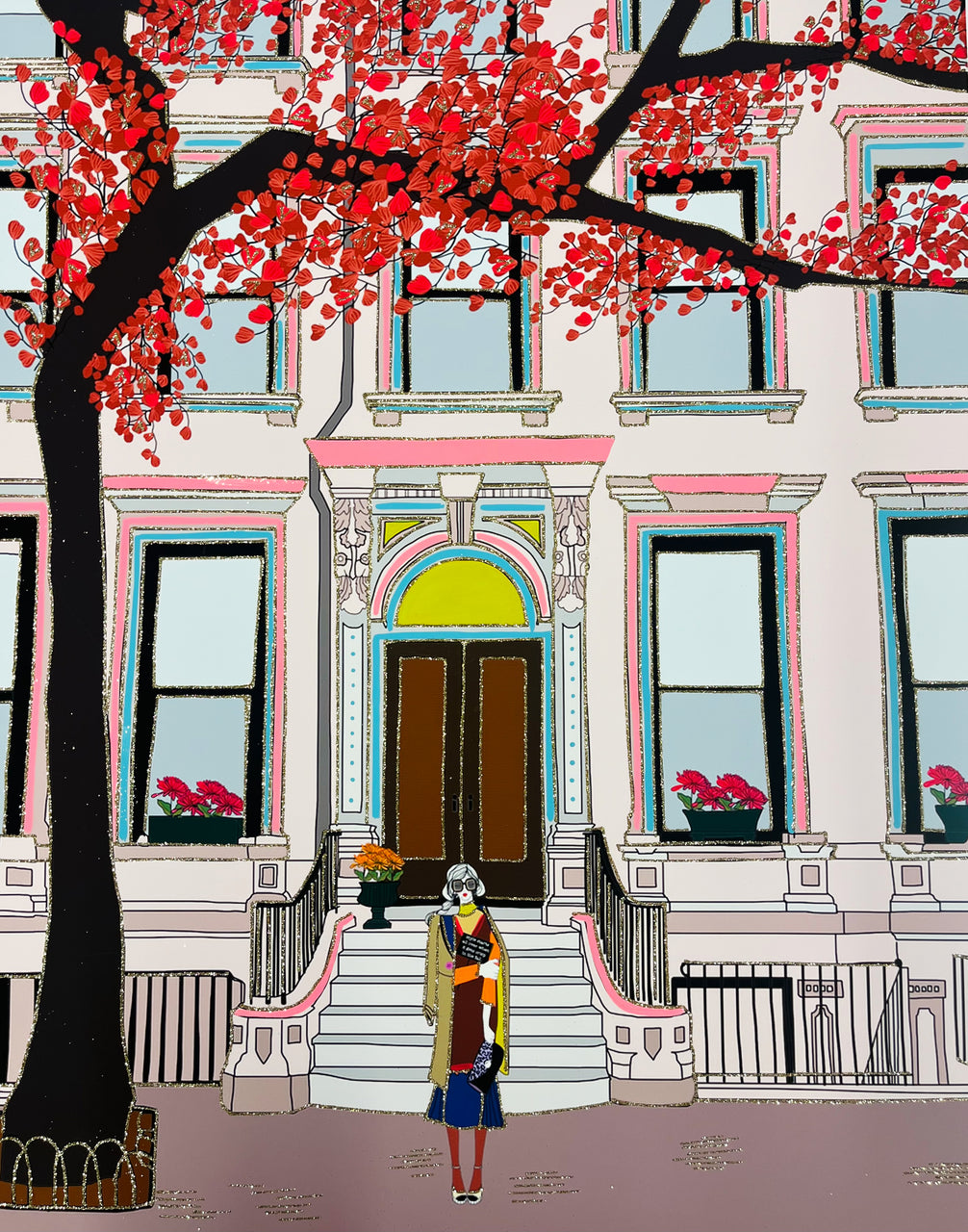 (SALE) XL 17x22" AUTUMN IN NEW YORK.