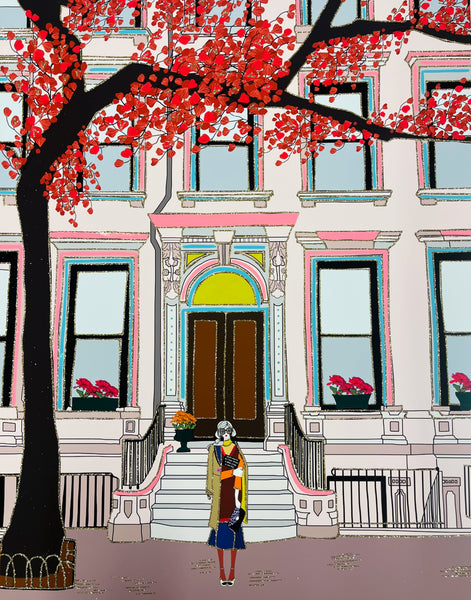 (SALE) XL 17x22" AUTUMN IN NEW YORK.