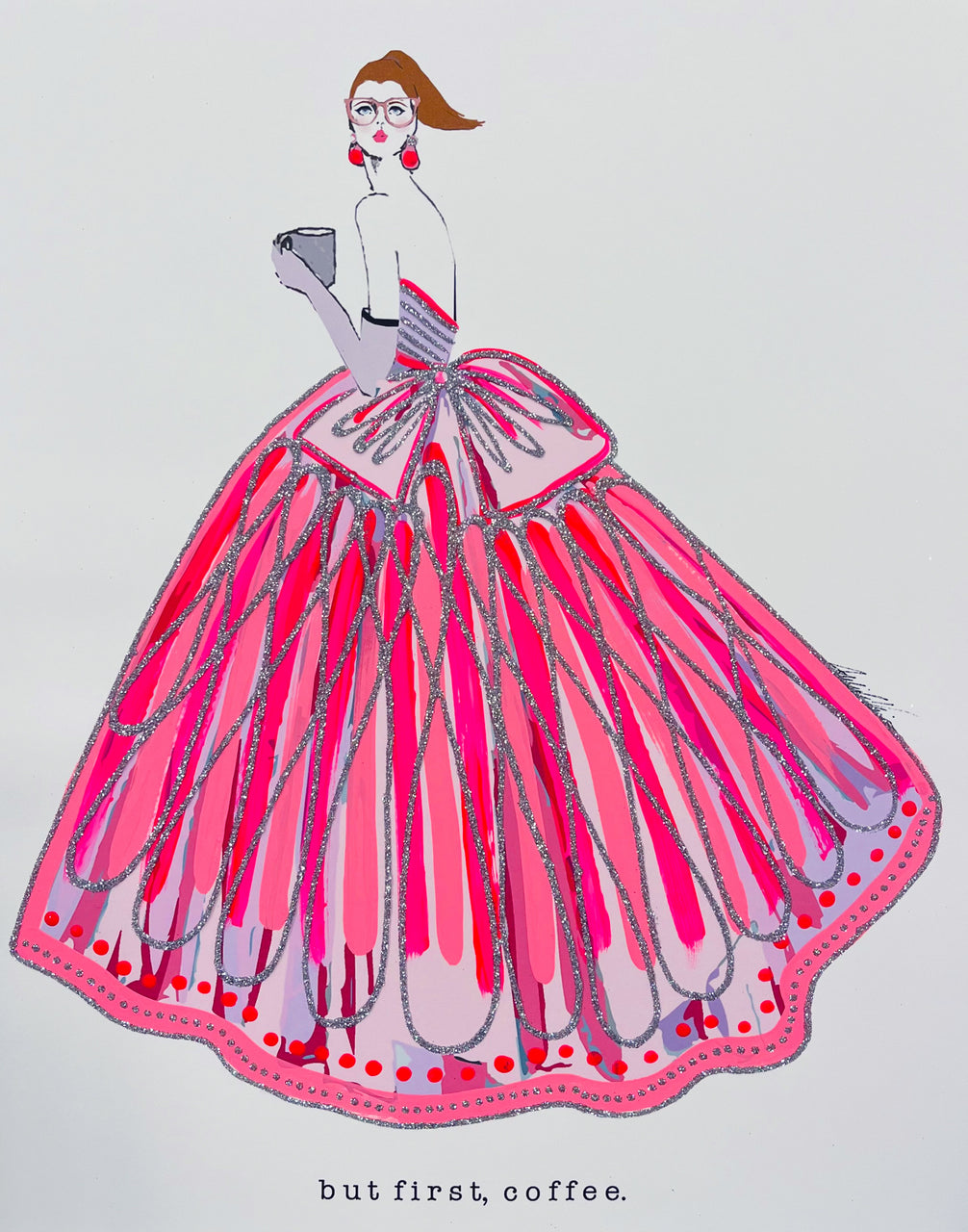 But First, Coffee 11x14 MEDIUM PRINT