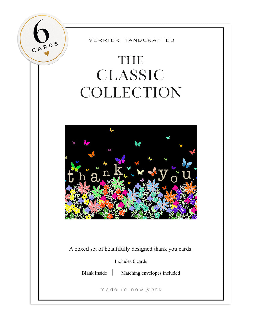 The Classic Collection — Boxed Thank You Greeting Card Set (6 Cards)
