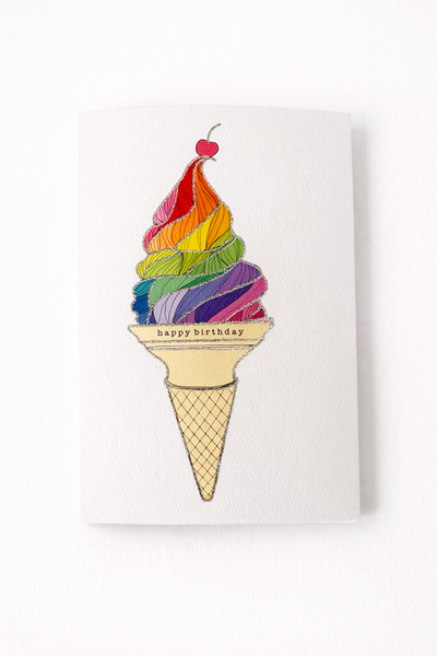 Happy Birthday Ice Cream Cone