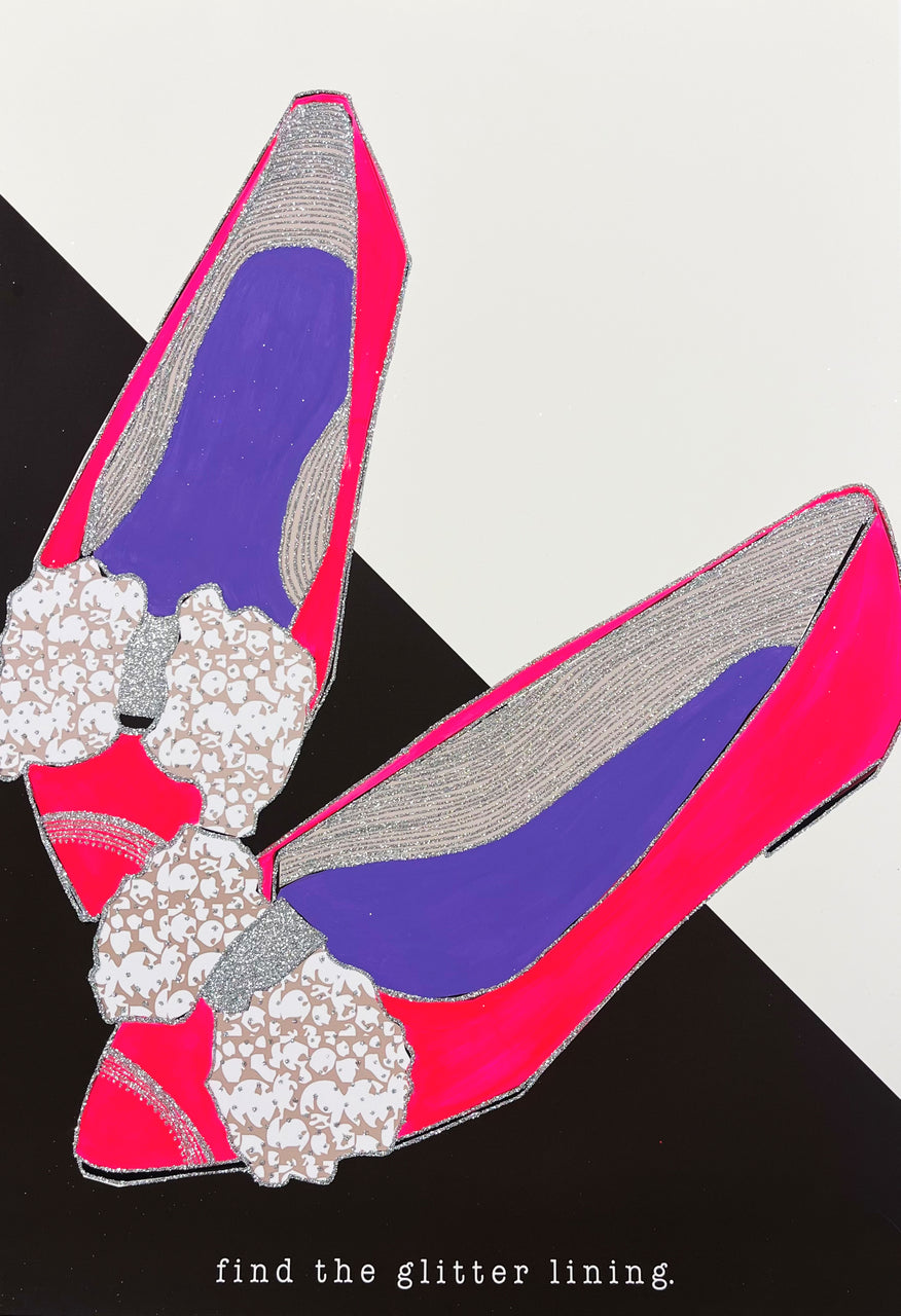 (SALE) LARGE 13"x19" FIND THE GLITTER LINING PRINT