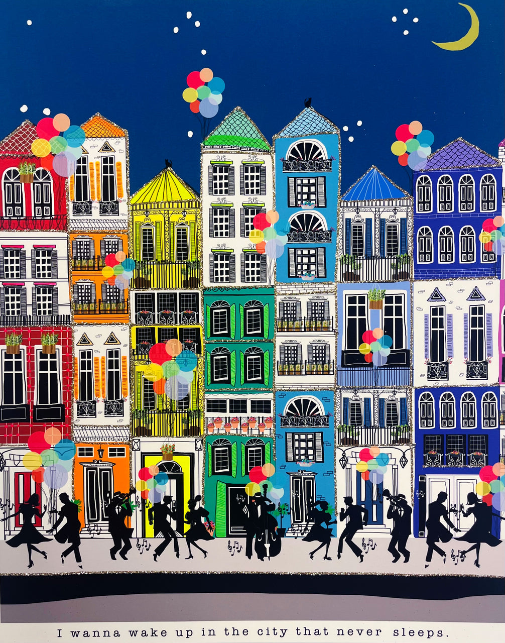 I Wanna Wake Up In The City That Never Sleeps 11x14 MEDIUM PRINT