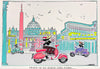 LARGE 13"x19" THERE IS NO PLACE LIKE ROME PRINT