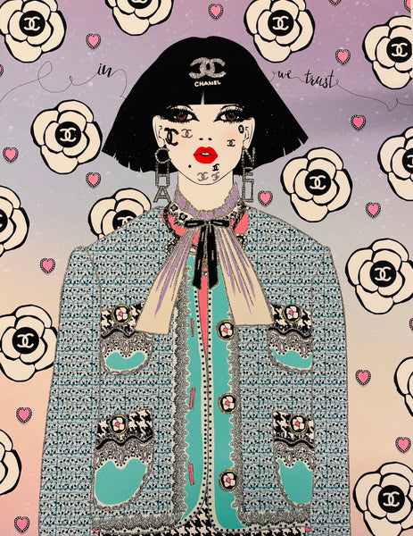 XL 17"x22" IN CHANEL WE TRUST PRINT