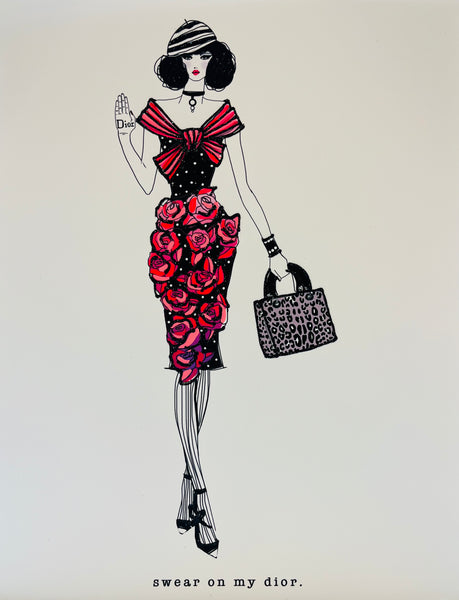 Swear On My Dior 11x14 MEDIUM PRINT