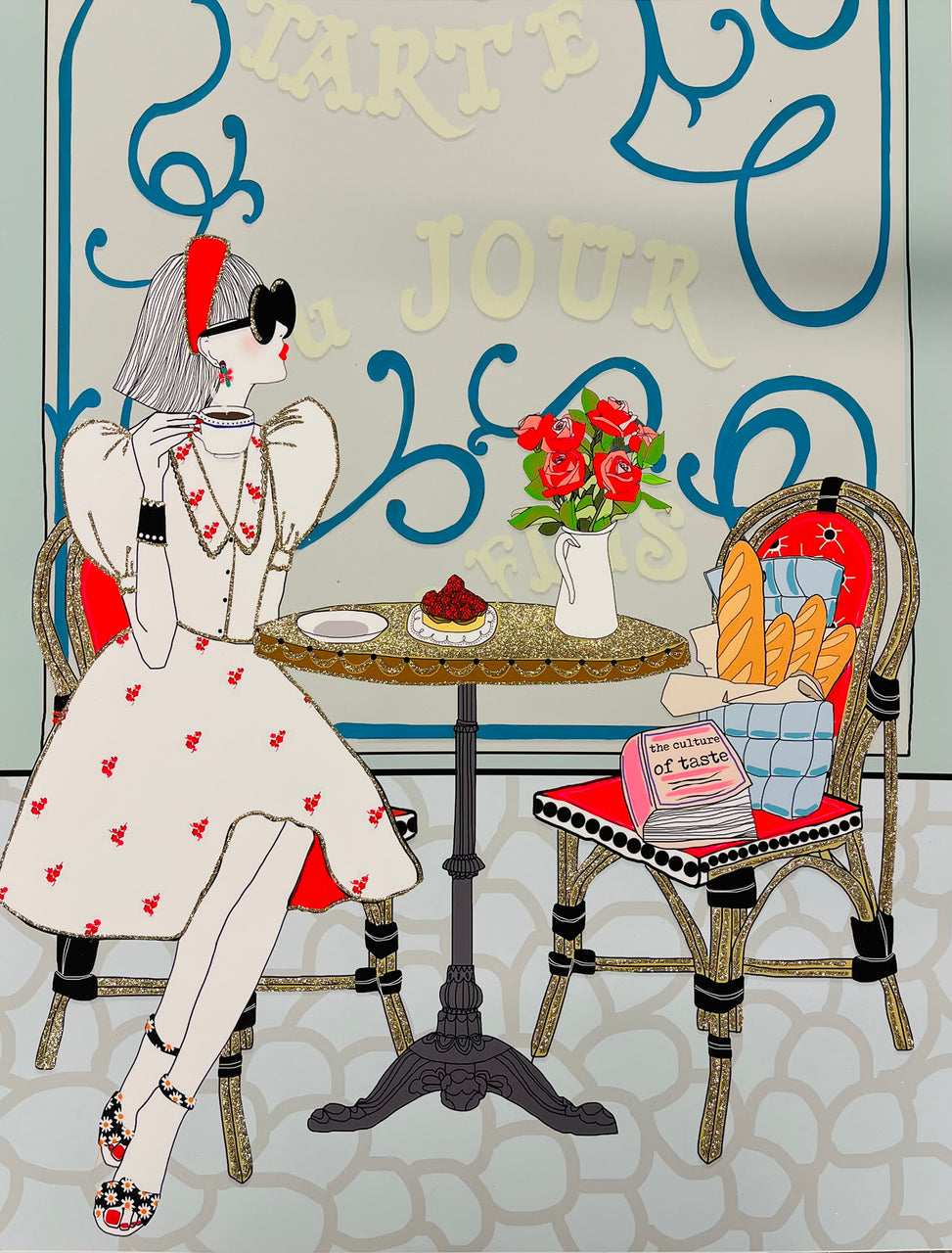 (SALE) XL 17x22" TARTE DU JOUR