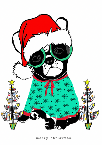 Merry Christmas. (French Bulldog)