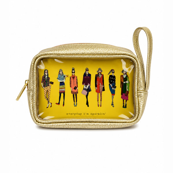 Everyday I'm Sparklin' PVC Cosmetic Bag