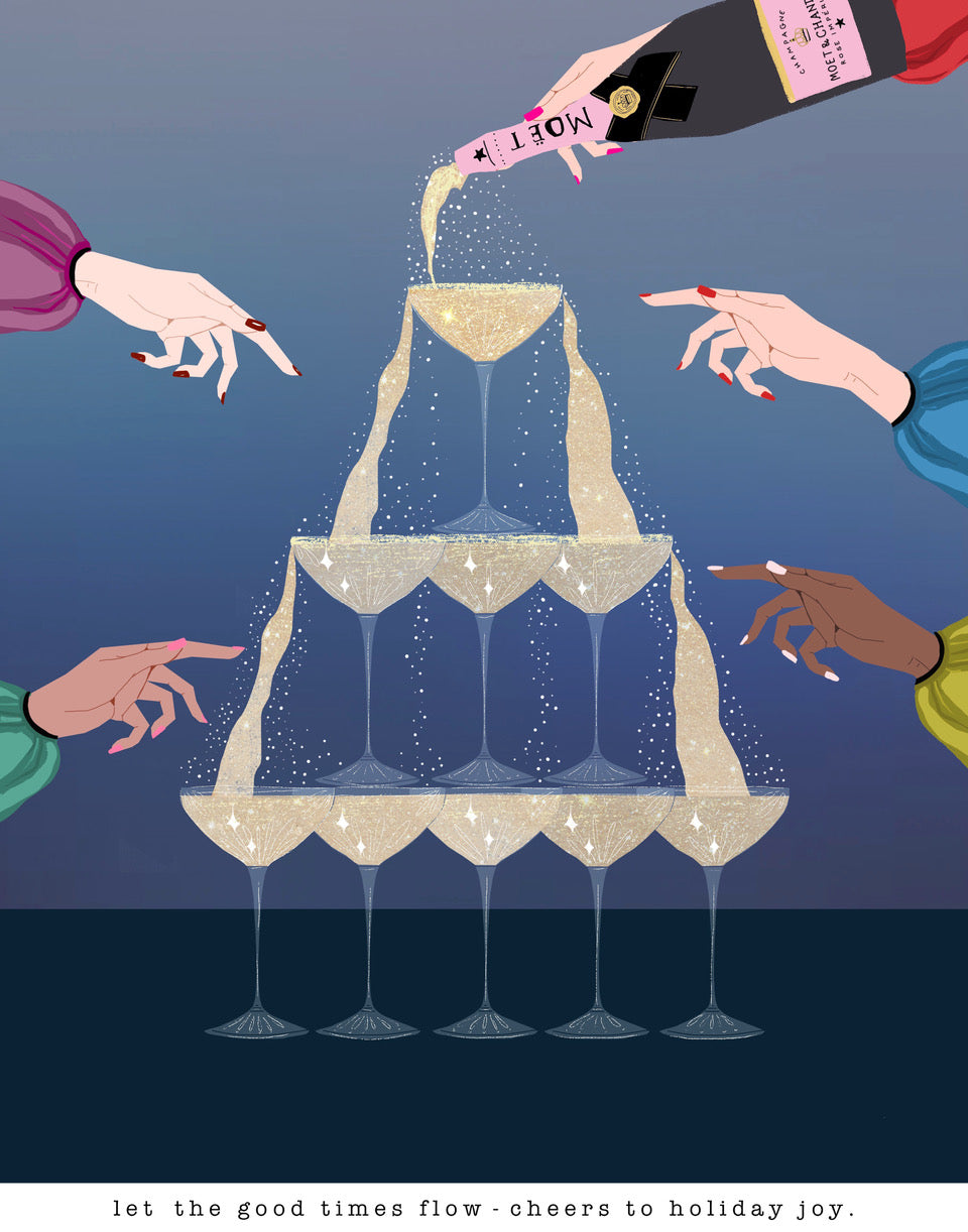 Let The Good Times Flow- Cheers To Holiday Joy.