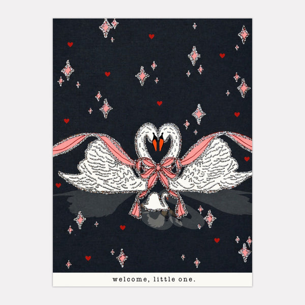 Welcome, Little One. (swans)