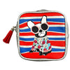 Frenchie With Stripes Cosmetic Pouch