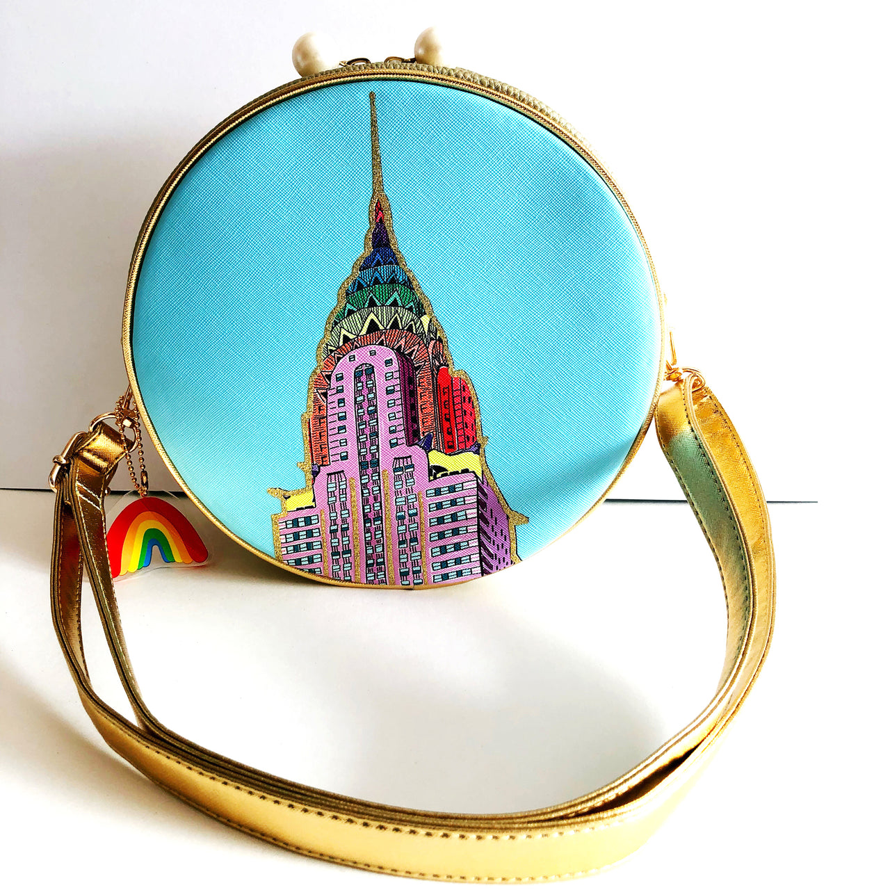 Rainbow Chrysler Building Crossbody Bag