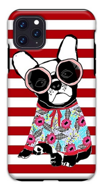 Frenchie With Stripes 6/7/8 iPhone Case