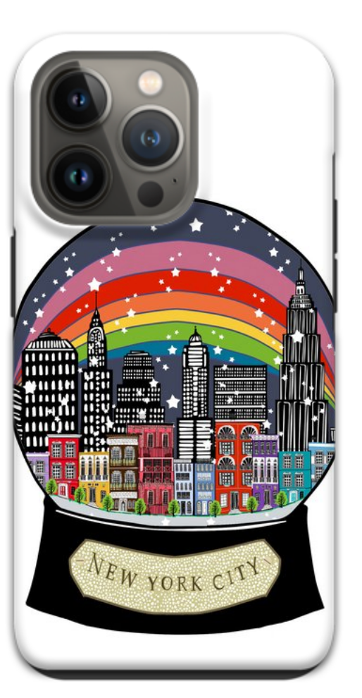 NYC Rainbow Snowglobe iPhone Case