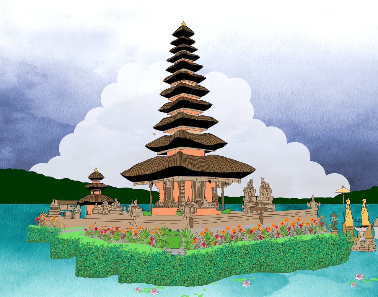 Exploring the Water Temple (PRINT)