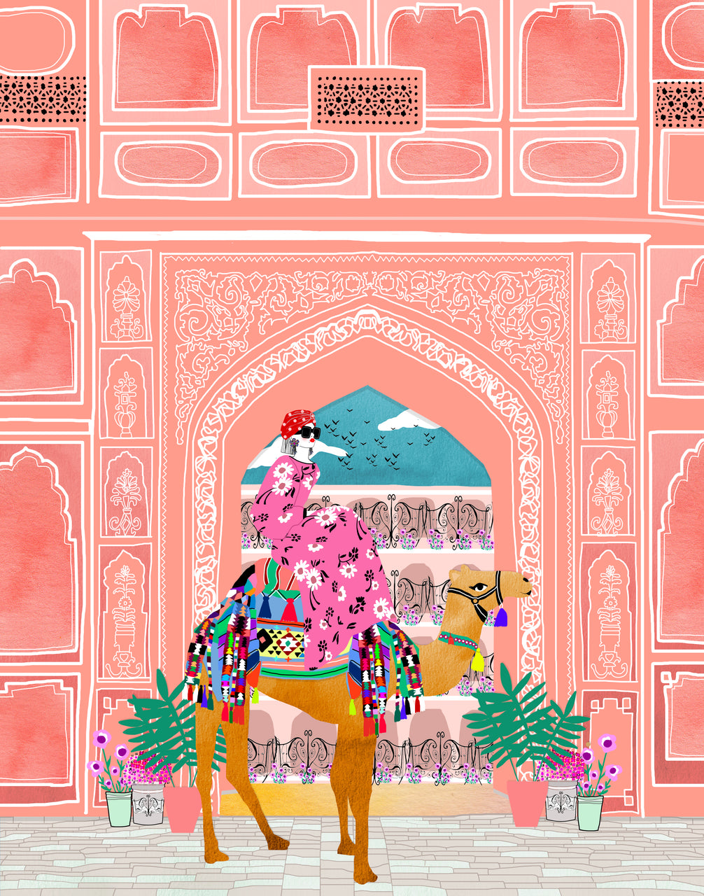Camel Ride in Jaipur (PRINT)
