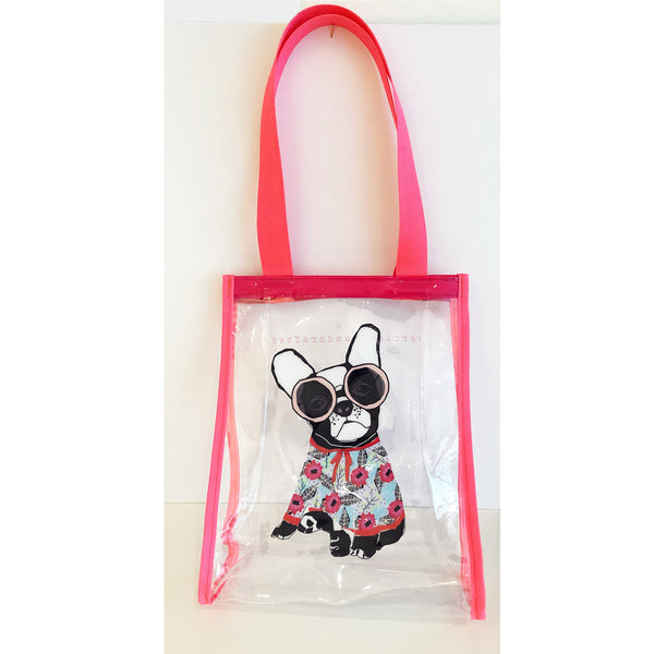 Frenchie Clear Vinyl Bag