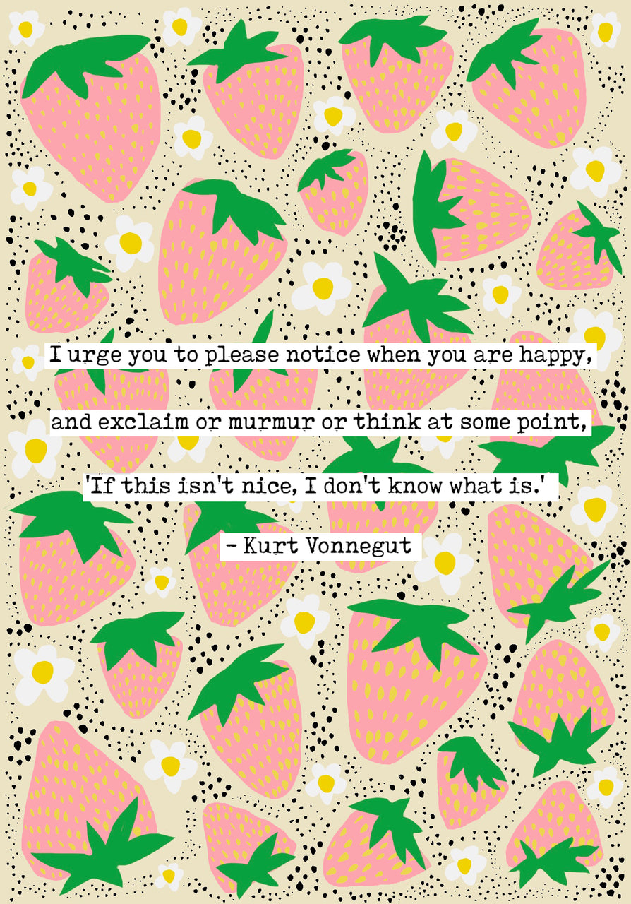Kurt Vonnegut Quote  (PRINT)