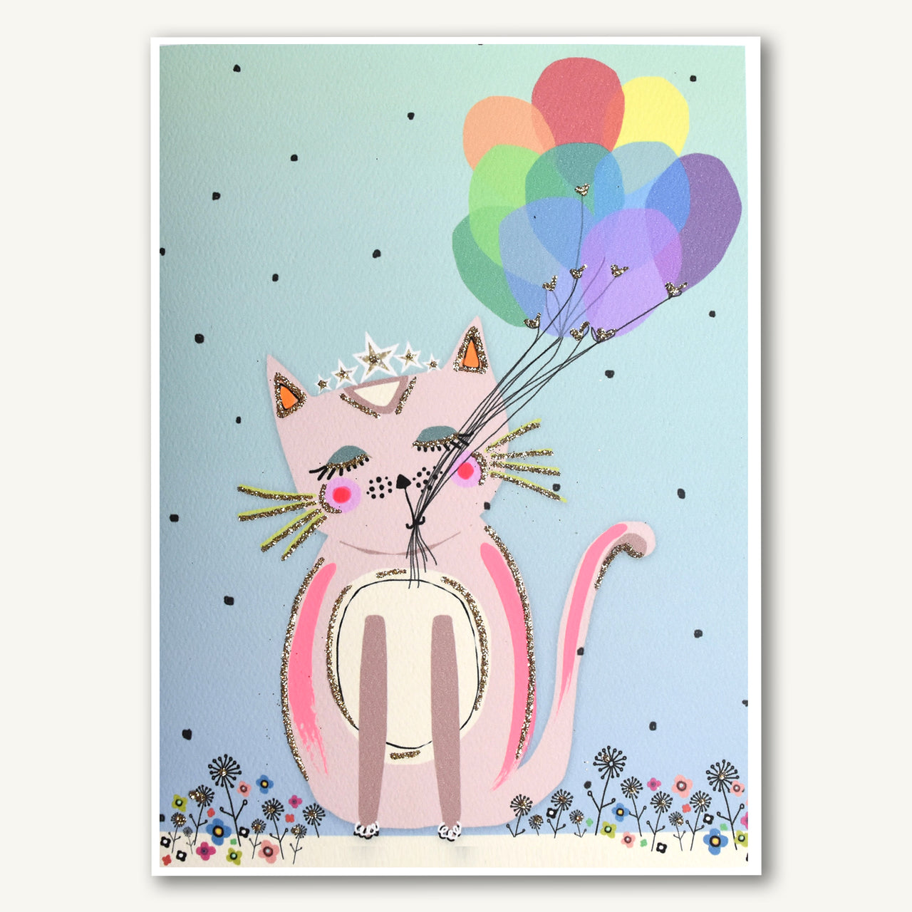 Purfect Cat With Balloons